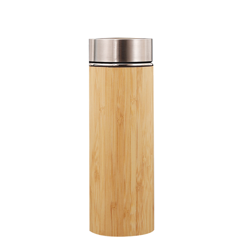 Natural Bamboo Insulated Thermos with Tea Infuser