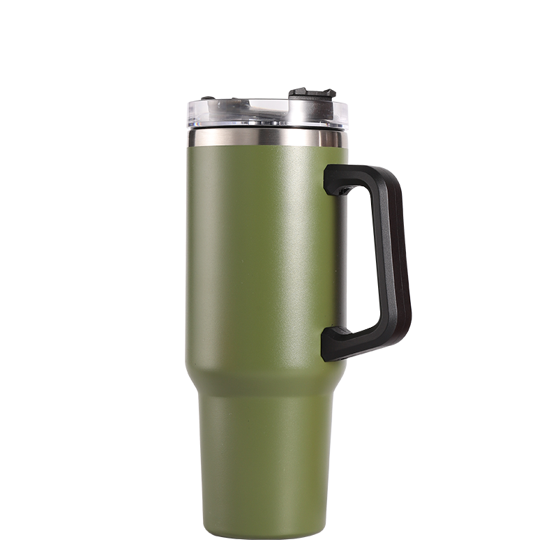 Insulated Tumbler Iced Coffee Cup with Lid and Handle