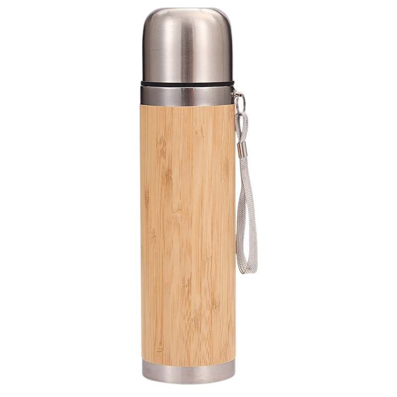 450ml bullet bamboo Vacuum Thermos