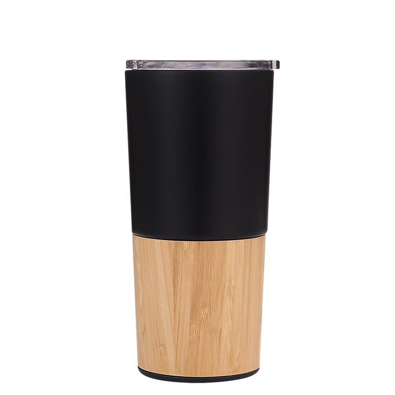 Stainless steel cup body natural bamboo Car Tumbler