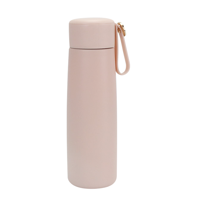 320ml Pull Ring Design Pink Straight Vacuum Thermos