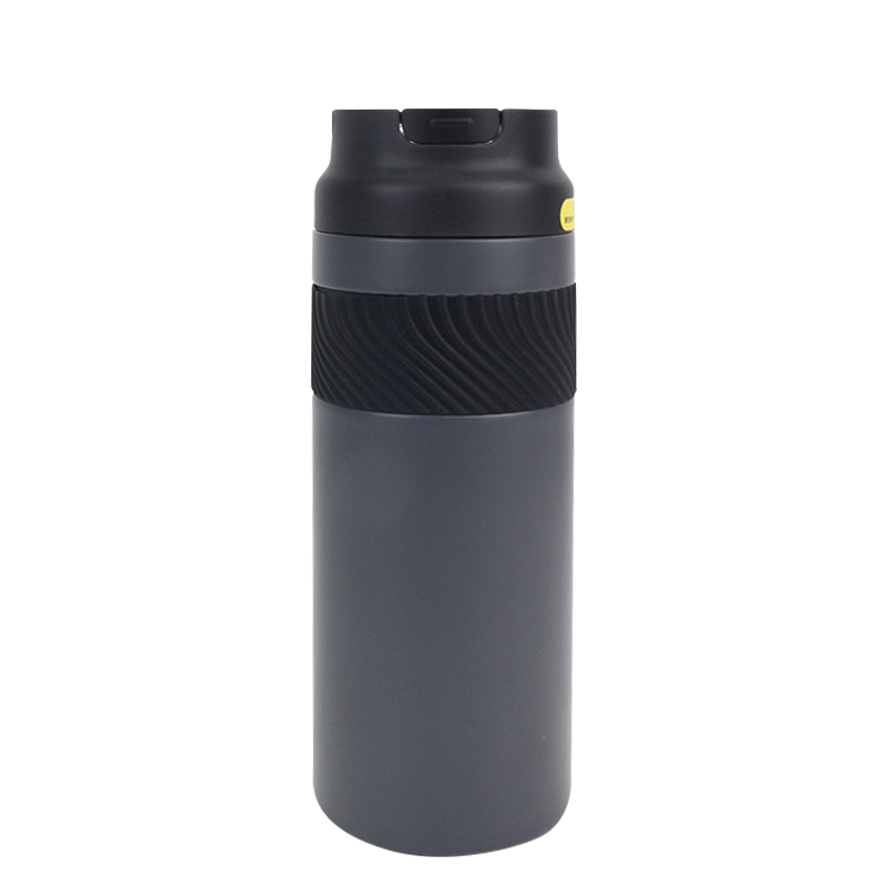 420ml PP Straught Drink Sports Bottle Hidden Carrying Ring Vacuum Thermos