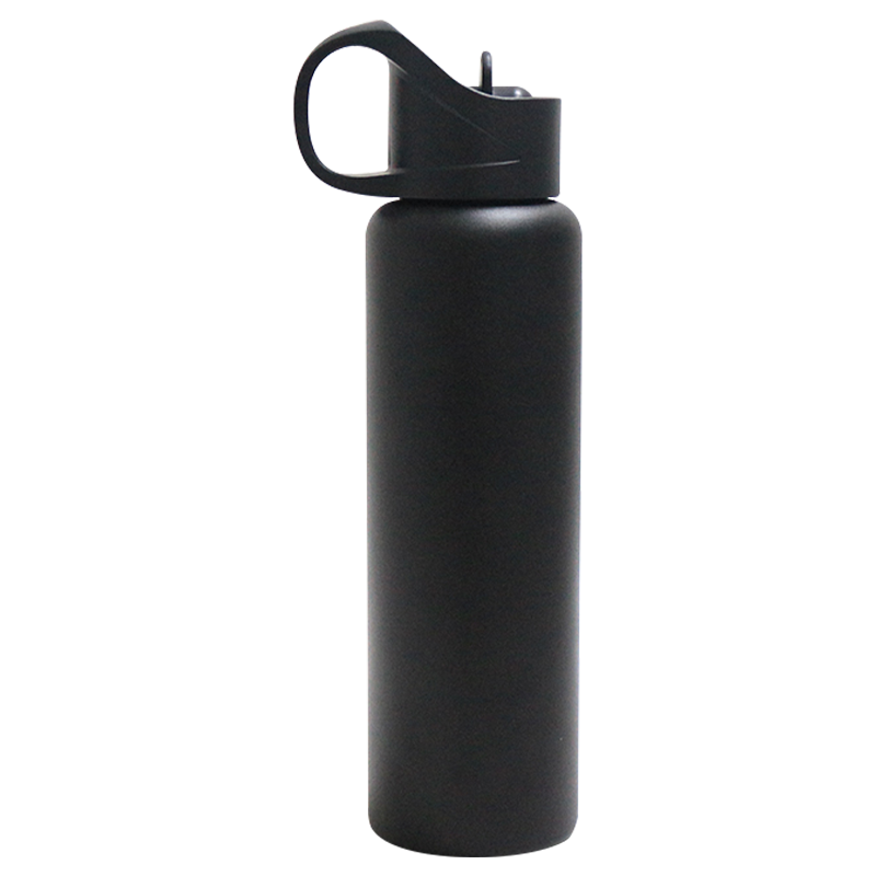 750ml Double-layer Stainless Steel Direct Light Drinking Sports Bottle with Handle