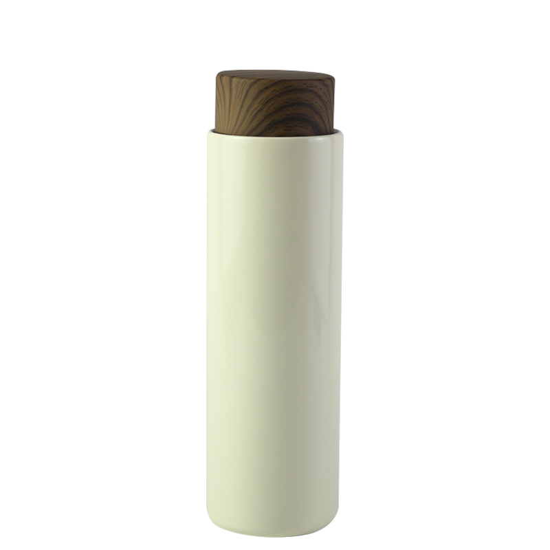 400ml 304 Stainless Steel Wood Grain Straight Cup Vacuum Thermos